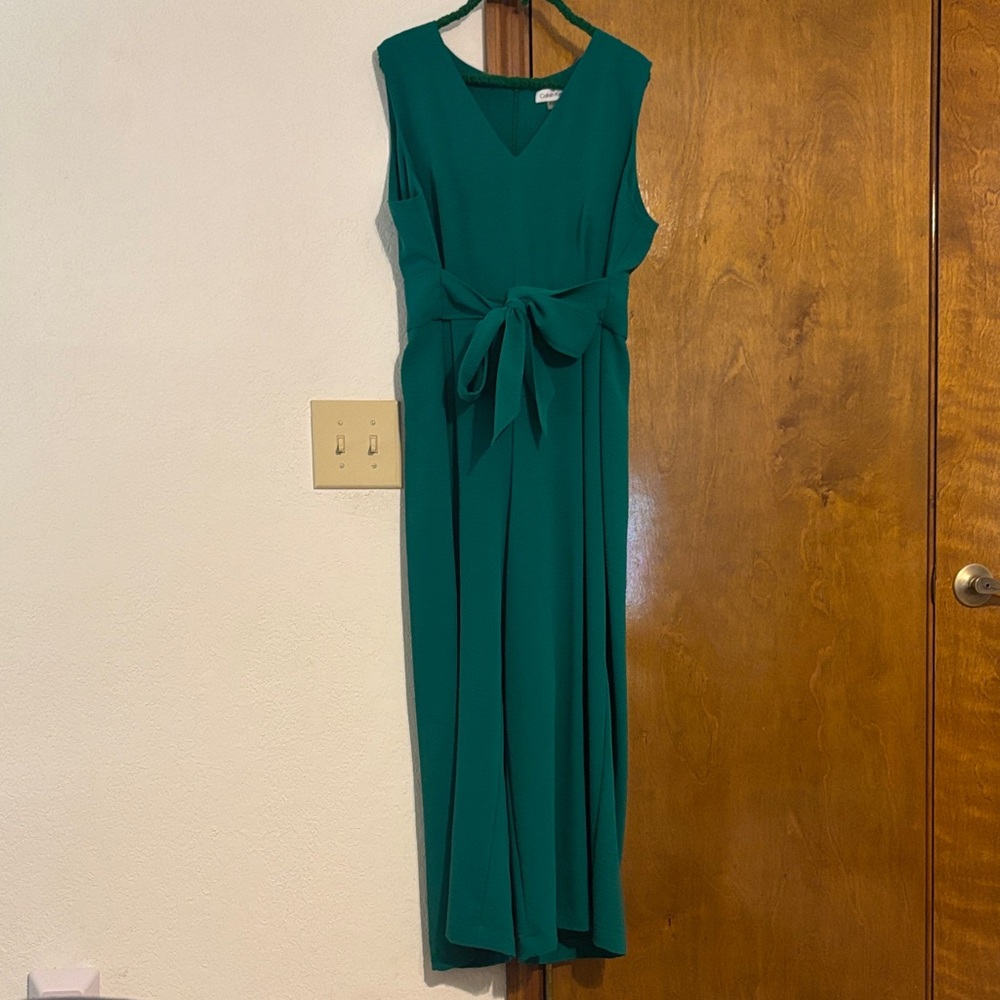 Calvin Klein emerald green jumpsuit